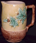 Majolica Pitcher With A Basket-weave Background