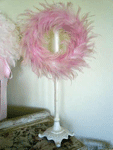 Pink Feather Wreath